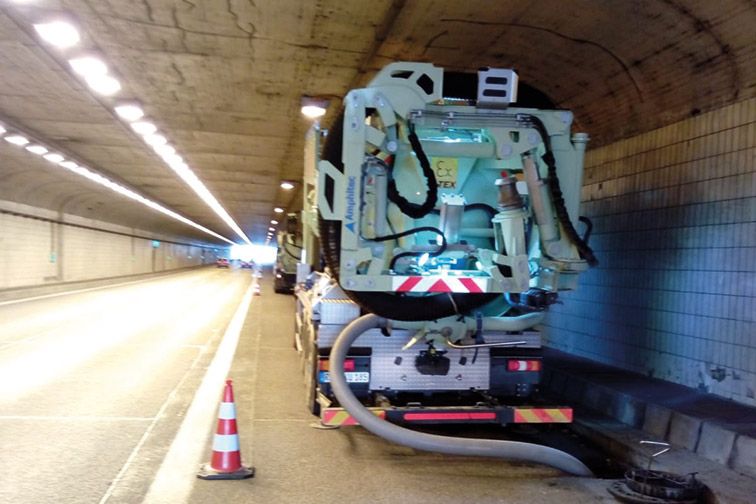 Saugbagger Schwabach - Tunnelbau